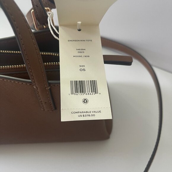 TORY BURCH EMERSON SAFFIANO LEATHER MINI TOTE CROSSBODY โ HOLIDAY GIFT - Picture 6 of 7